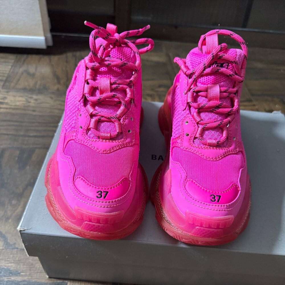 Balenciaga Triple S Fluo Pink | EU 37 US 7 | Like New